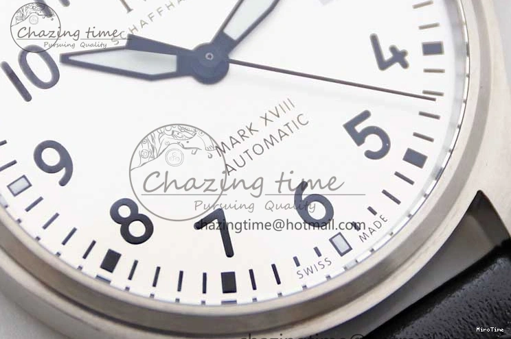 MIROTIME 0503 UrbanStyle Mark XVIII IW327012 SS M+F 1:1 Best Edition White Dial on Black Leather Strap A 7054
